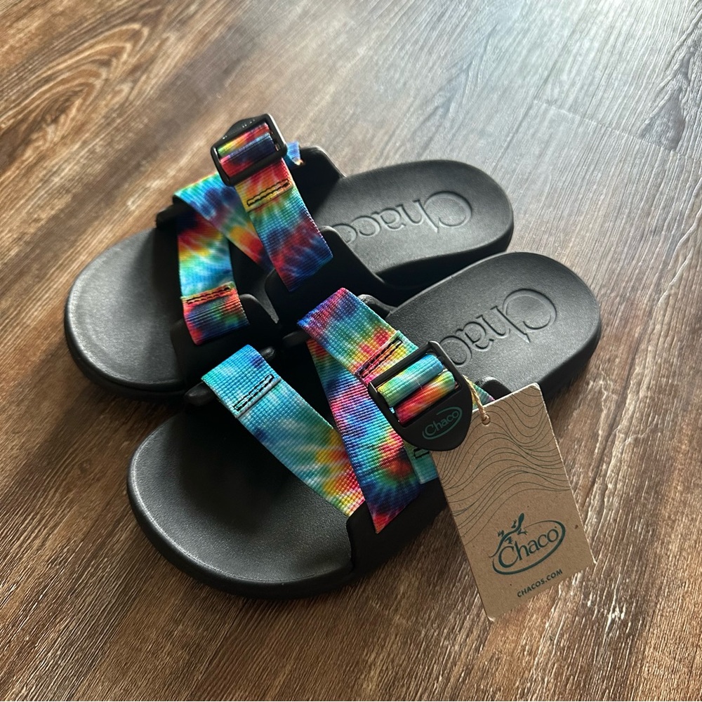 NWT! Women’s Chaco Chillos Slide Dark Tie Dye Size 6
